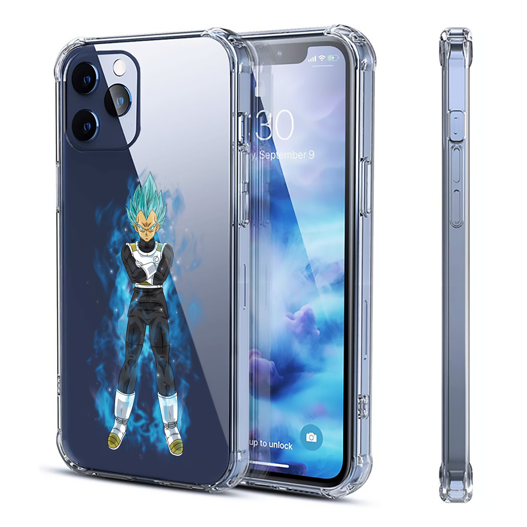 （画像用） ドラゴンボール ベジータ四世（Bejīta Yonsei）DRAGON BALL Vegeta IV 【iPhone 12シリーズ対応】透明スマホケース（クリアソフトケース）